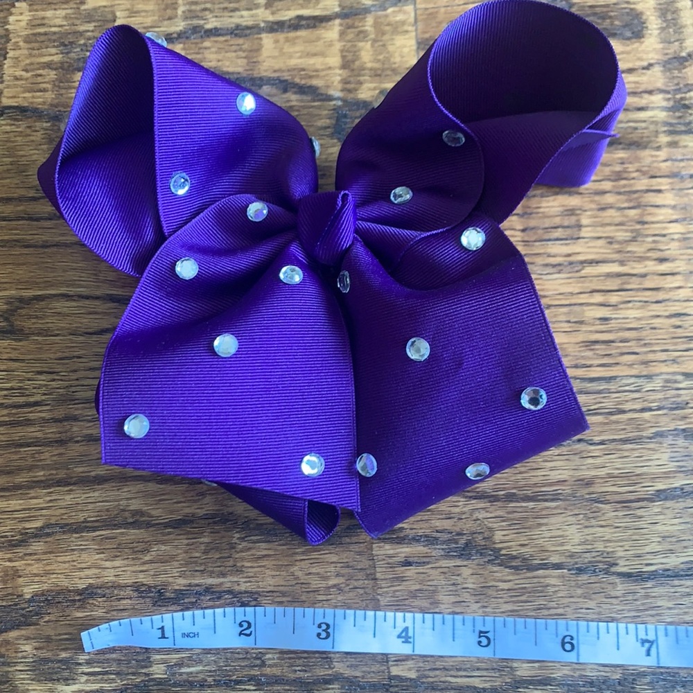 Girls purple bow with bling